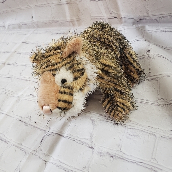 Webkinz Lil Kinz Fuzzy Tiger 7 inch Orange Black White Floppy - Picture 1 of 9